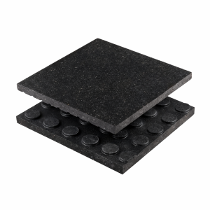 TAPIS DE CAOUTCHOUC UNI/BOUTON
